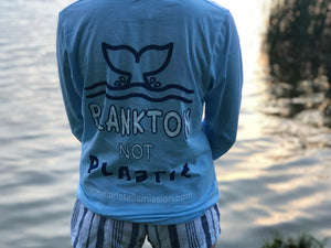 Maristella Mission - Sky Blue, Plankton Not Plastic, Long Sleeve T-Shirt