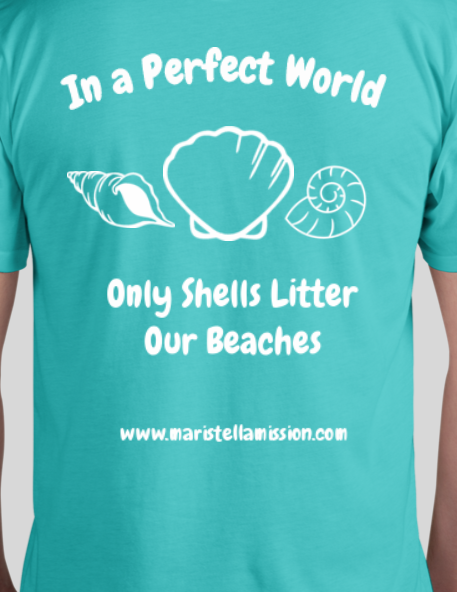 Maristella Mission - Tropical Blue, Perfect World Shells T-Shirt
