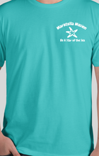 Load image into Gallery viewer, Maristella Mission - Tropical Blue, Perfect World Shells T-Shirt