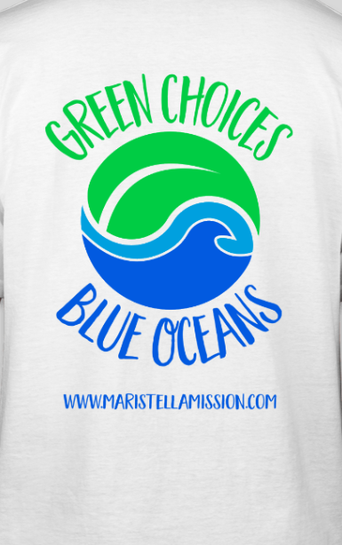 Maristella Mission - White, Green Choices Blue Ocean, Long Sleeve T-Shirt