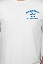 Load image into Gallery viewer, Maristella Mission - White, Green Choices Blue Ocean, Short Sleeve T-Shirt