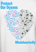 Load image into Gallery viewer, Maristella Mission - Protect Our Oceans Wholeheartedly, White Short Sleeve T-Shirt