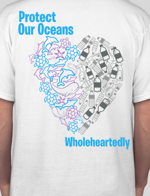 Maristella Mission - Protect Our Oceans Wholeheartedly, White Short Sleeve T-Shirt